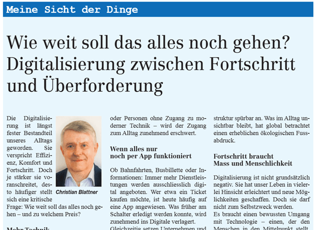 Wie weit soll das alles noch gehen? Digitalisierung zwischen Fortschritt und Überforderung