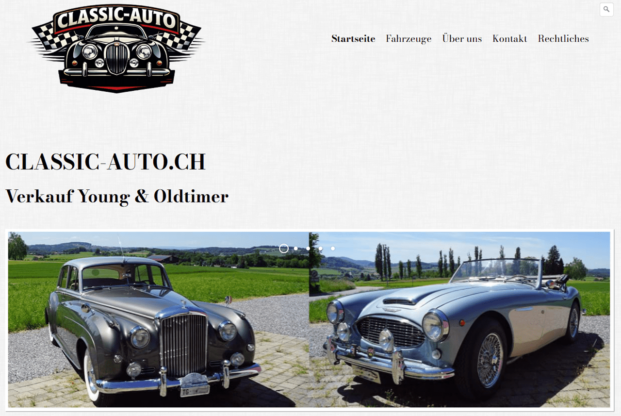 Blattner Consulting: Unsere neust erstellte Webseite. www.classic-auto.ch